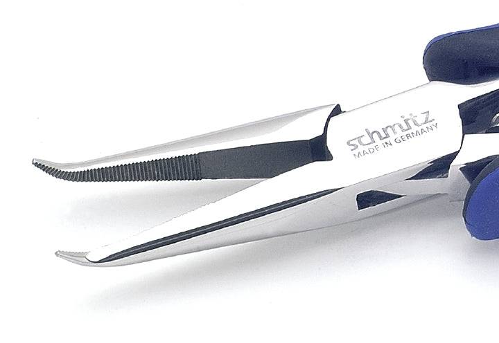 Spitzzange 155mm kurz gebogen ohne Verzahnung