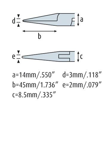Spitzzange 170mm gerade mit Verzahnung mit Feder