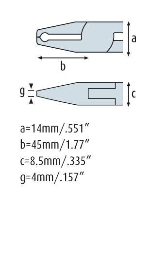 Vornschneider 175mm kurze Schneide feine Wate