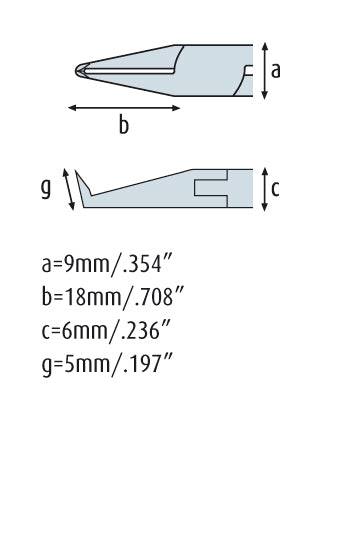 Winkelschneider 130mm - Schneide außen feine Wate