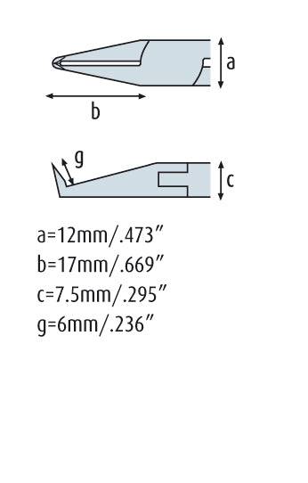 Winkelschneider 130mm Schneide außen feine Wate