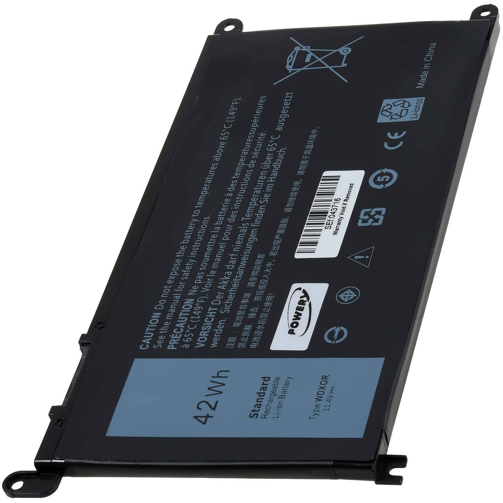 Powery Akku für Laptop Dell Inspiron 15-7570-D2745P, 11,4V, Li-Ion