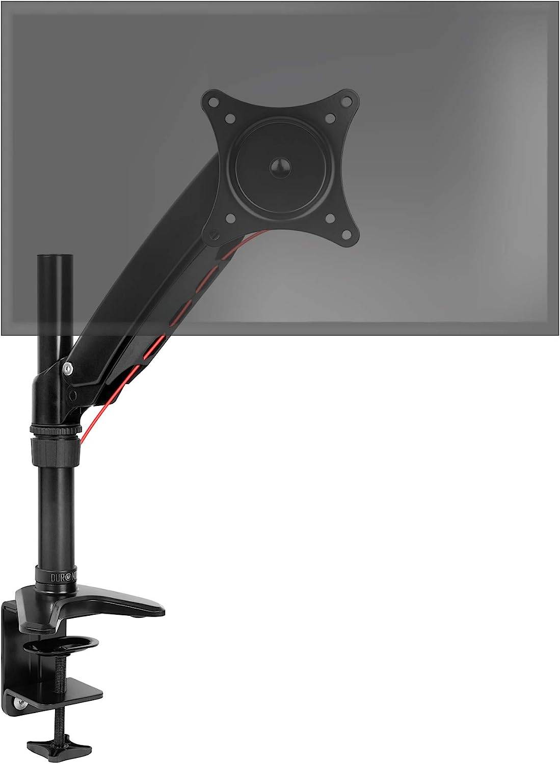 Duronic DM551X1 Monitorhalterung für 27" - 7,8kg Kapazität - Verstellbar in Höhe, Neigung und Drehung - VESA 75/100