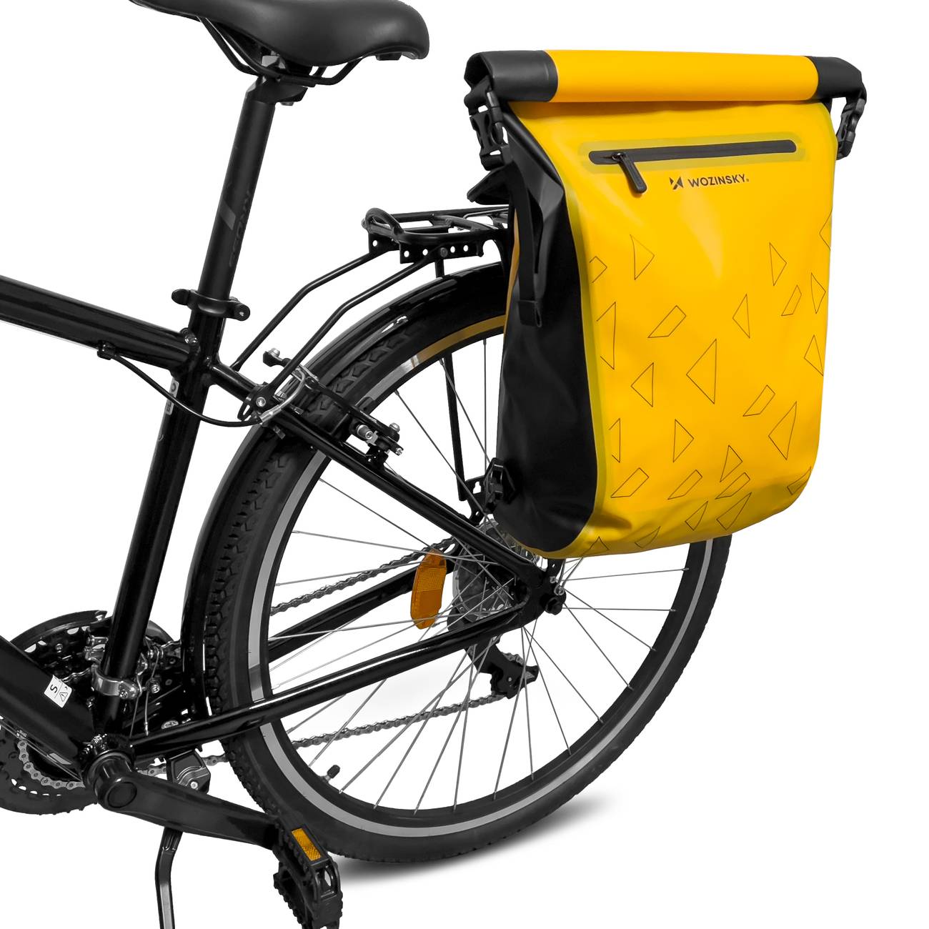 Wozinsky wasserdichter Fahrradrucksack mit Rahmen Fahrradtasche 2in1 23L Gelb