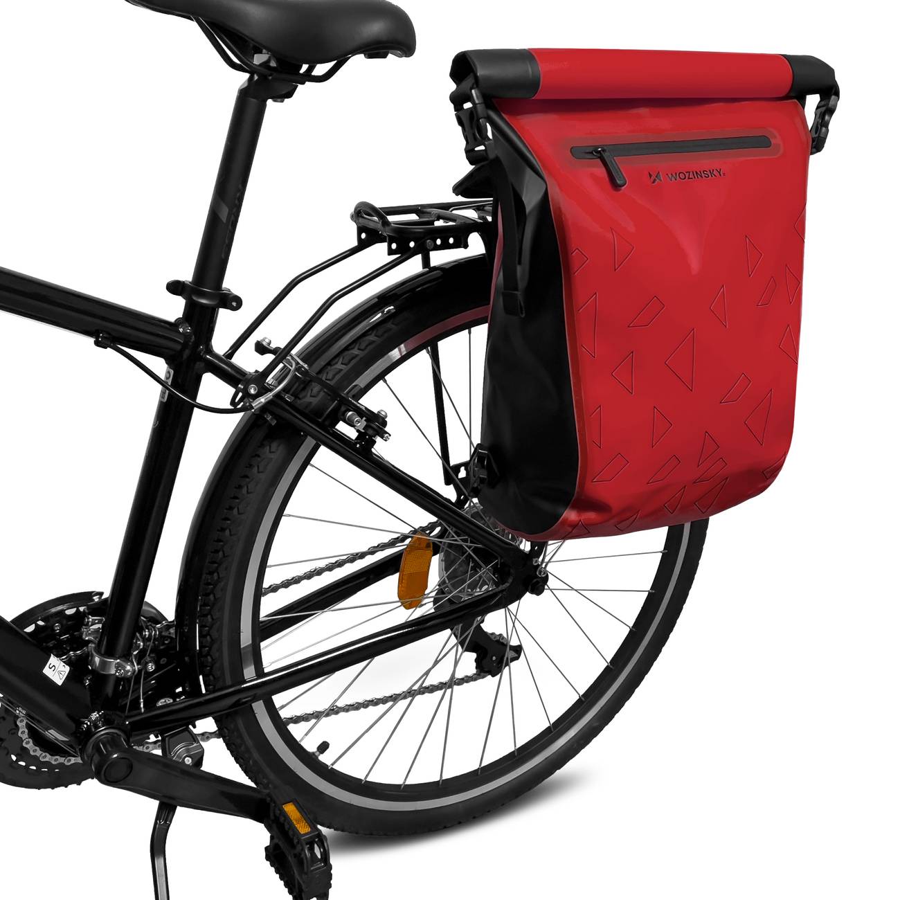 Wozinsky wasserdichter Fahrradrucksack mit Rahmen Fahrradtasche 2in1 23L Rot