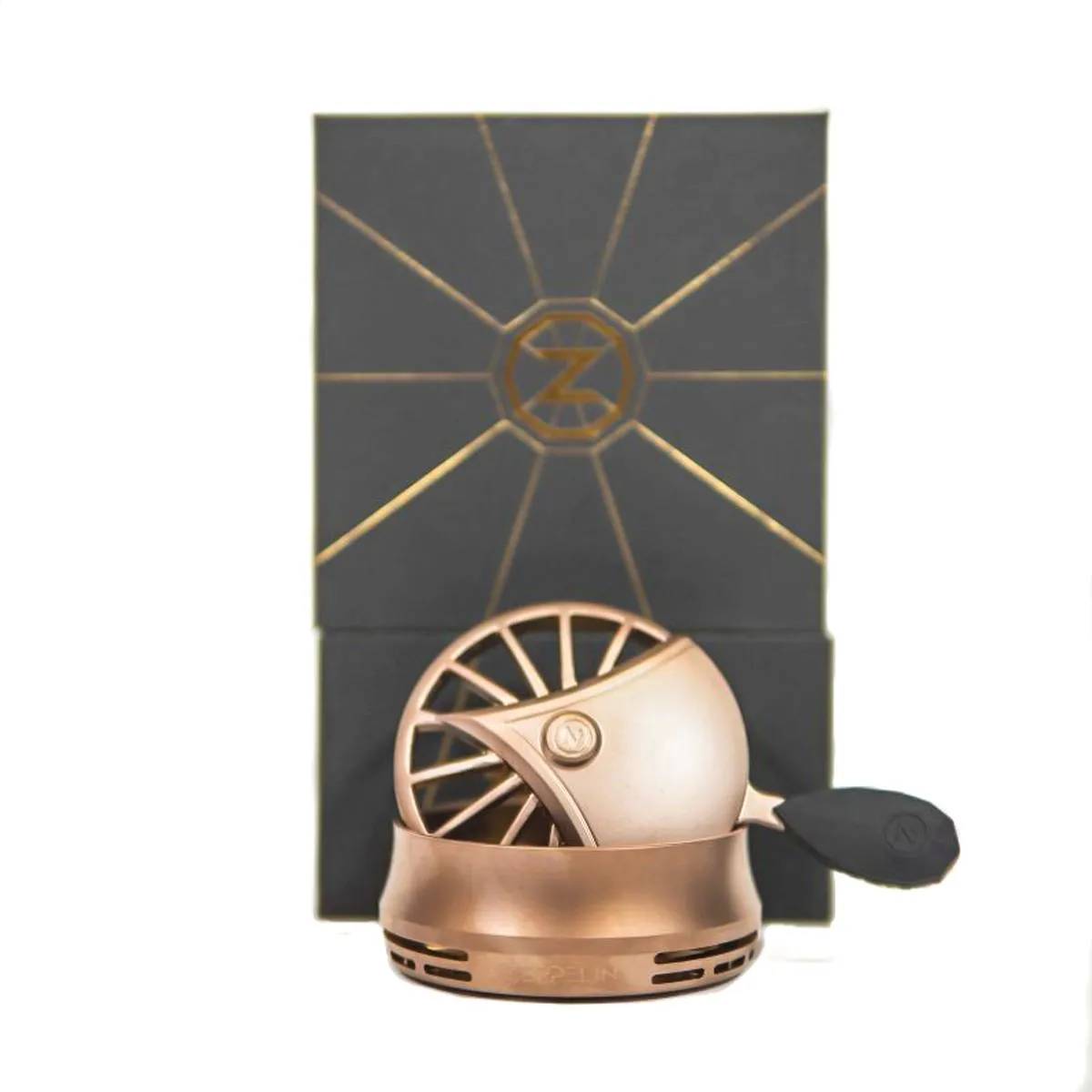 Zidclouds Zeppelin HMD Kopfaufsatz Smoke Box Aufsatz für Tabakköpfe Kaminaufsatz mit Schutzdeckel Bronze