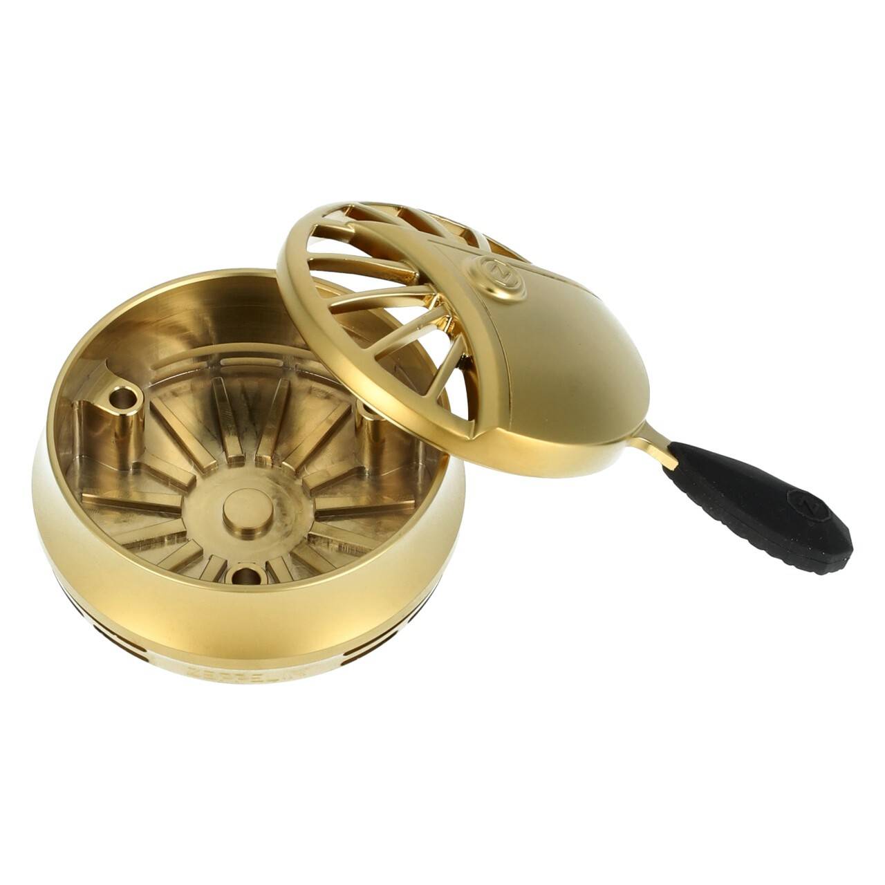 Zidclouds Zeppelin HMD Kopfaufsatz Smoke Box Aufsatz für Tabakköpfe Kaminaufsatz mit Schutzdeckel Gold