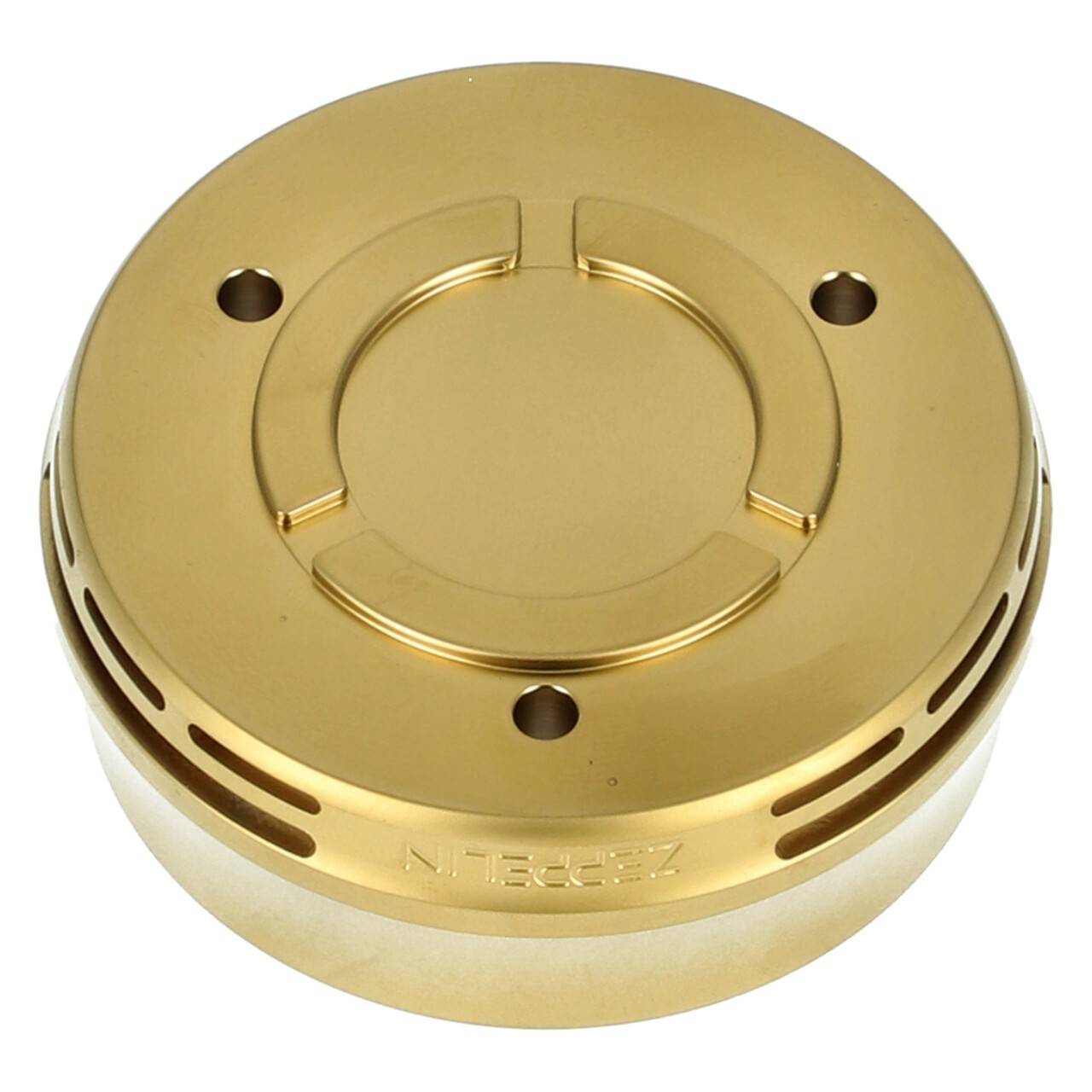 Zidclouds Zeppelin HMD Kopfaufsatz Smoke Box Aufsatz für Tabakköpfe Kaminaufsatz mit Schutzdeckel Gold