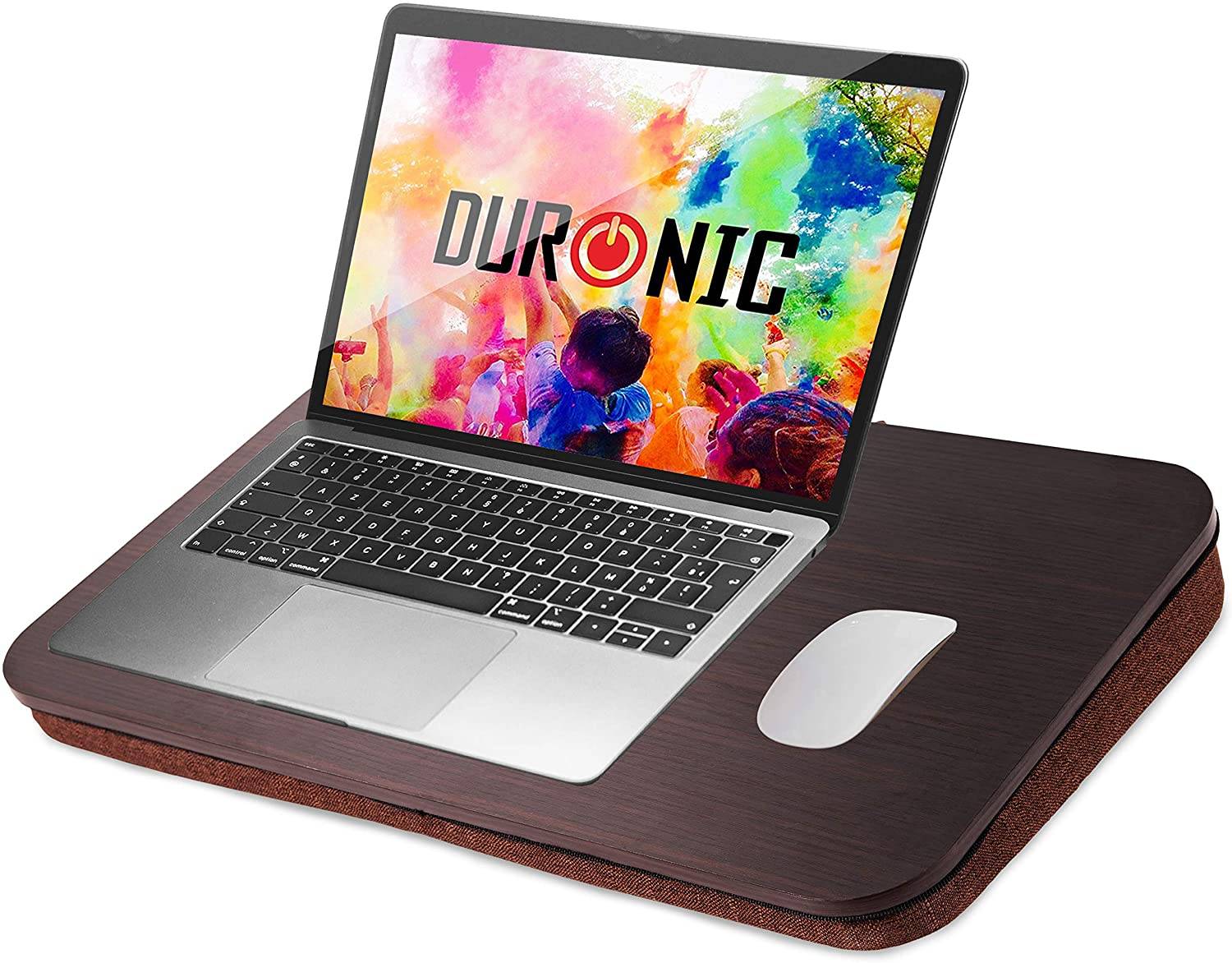 Duronic DML412 Laptopständer | Ergonomischer Laptop Tisch mit Kissen | Laptop Halterung mit Schaumstoffkissenstütze