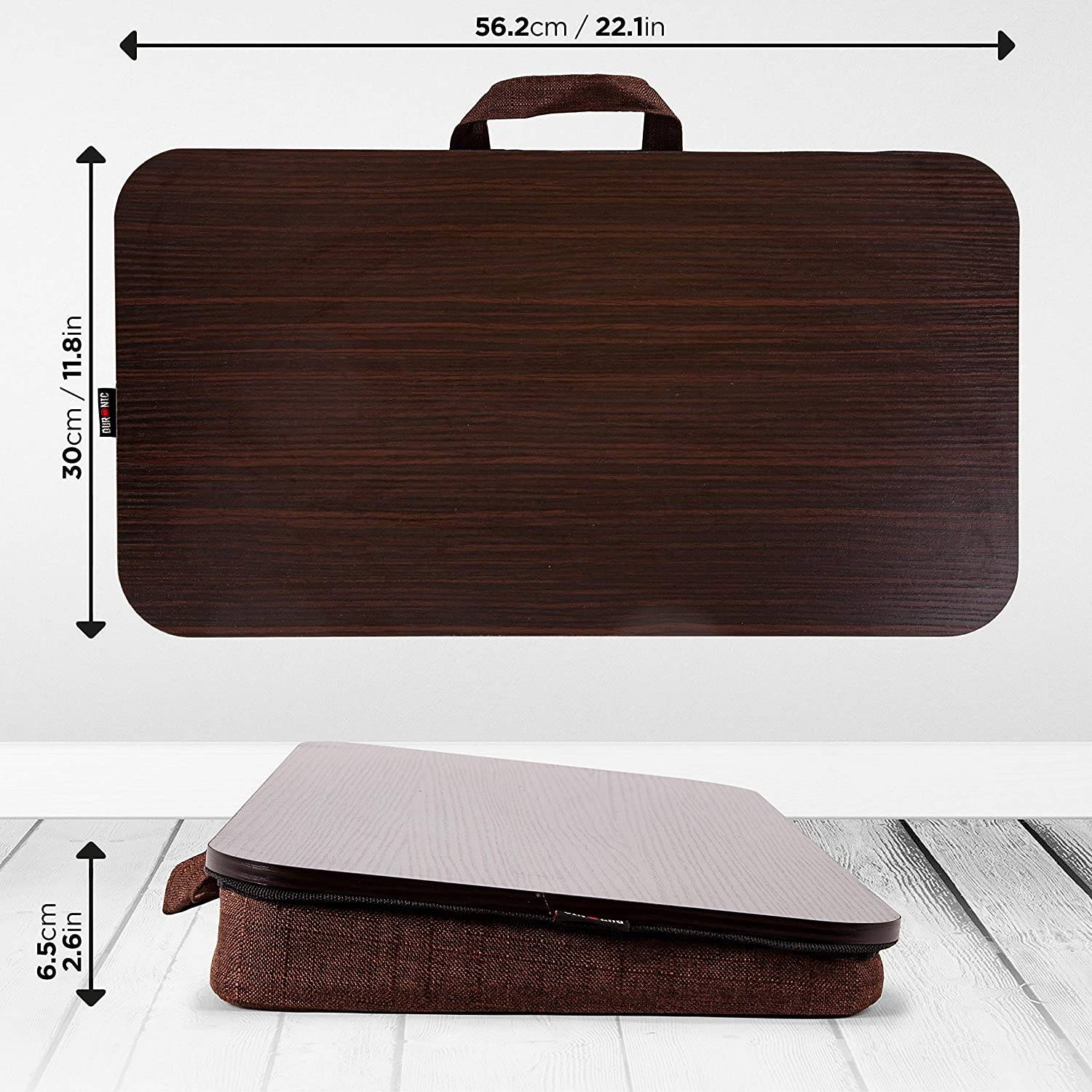 Duronic DML412 Laptopständer | Ergonomischer Laptop Tisch mit Kissen | Laptop Halterung mit Schaumstoffkissenstütze