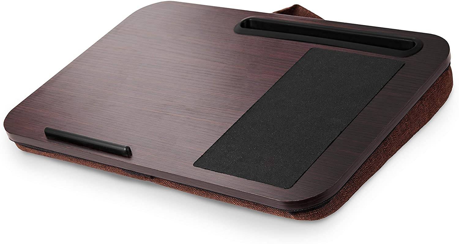 Duronic DML422 Laptopständer | Ergonomischer Laptop Tisch mit Kissen | Laptop Halterung mit Schaumstoffkissenstütze