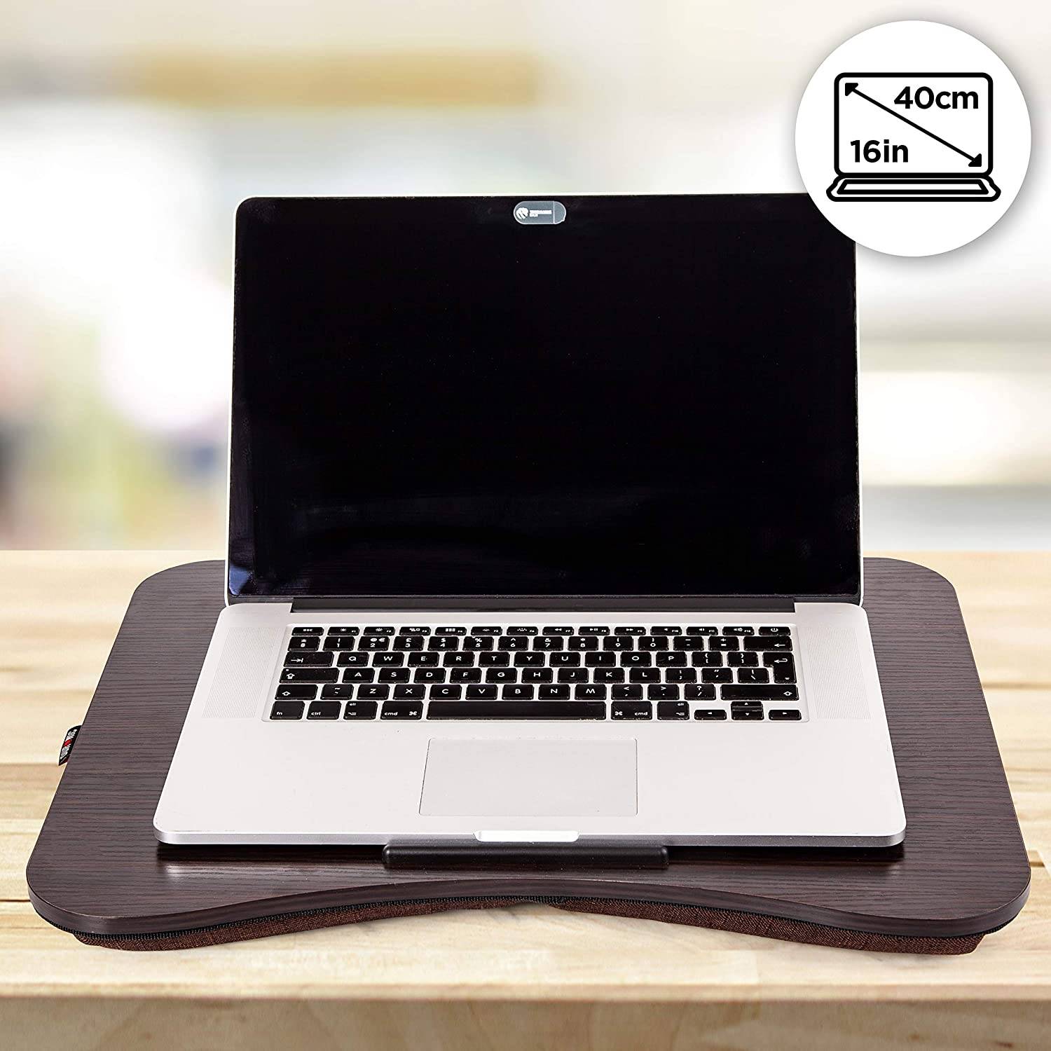 Duronic DML432 Laptopständer | Ergonomischer Laptop Tisch mit Kissen | Laptop Halterung mit Schaumstoffkissenstütze