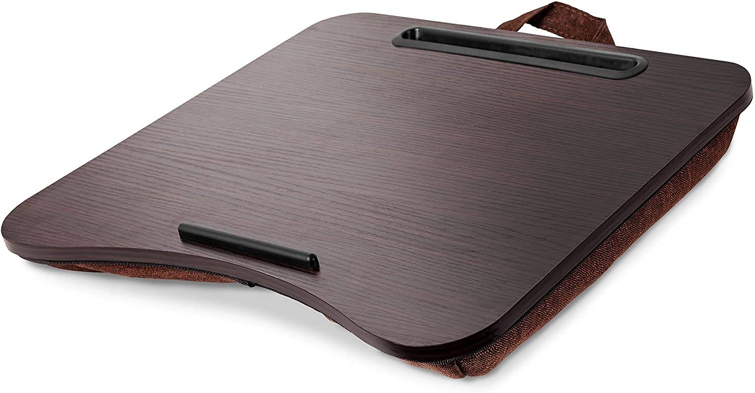 Duronic DML432 Laptopständer | Ergonomischer Laptop Tisch mit Kissen | Laptop Halterung mit Schaumstoffkissenstütze