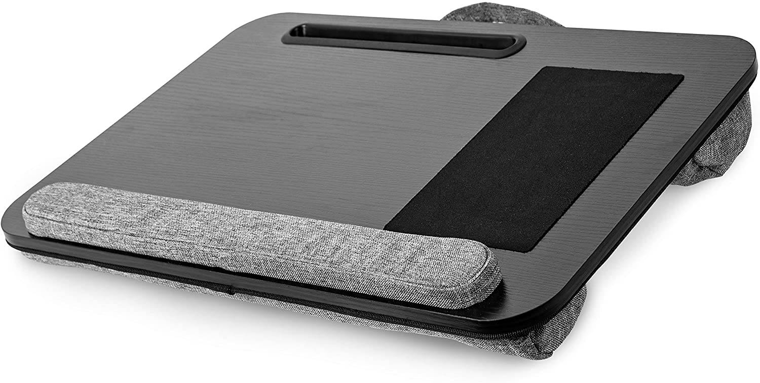 Duronic DML433 Laptopständer | Ergonomischer Laptop Tisch mit Kissen | Laptop Halterung mit Schaumstoffkissenstütze