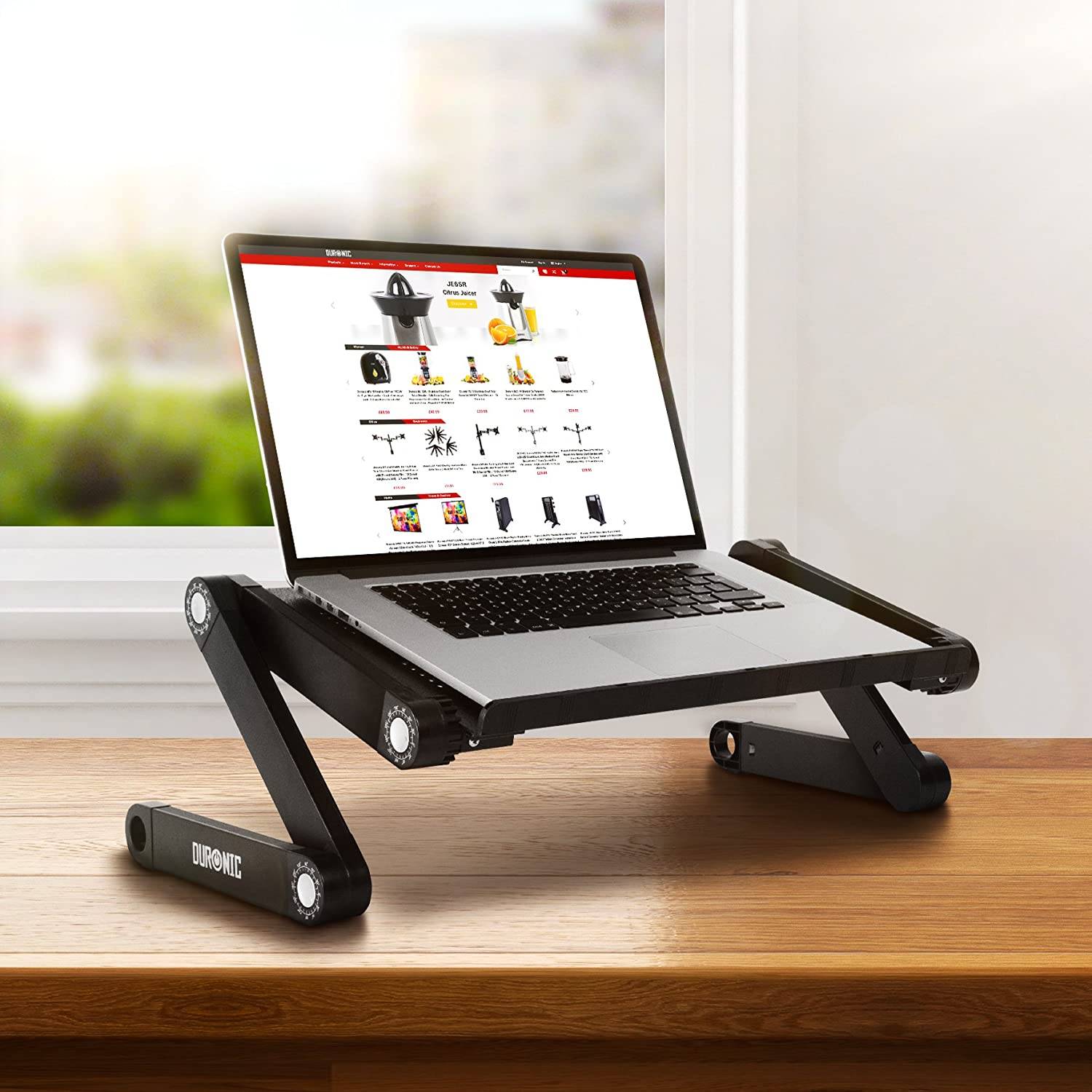 Duronic DML121 Laptopständer - Klappbarer Laptoptisch 39 x 27cm - Laptophalter für die Couch - Schreibtischaufsatz