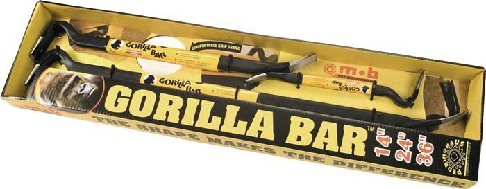 Eine Brechstange in einer Verpackung mit der Aufschrift 