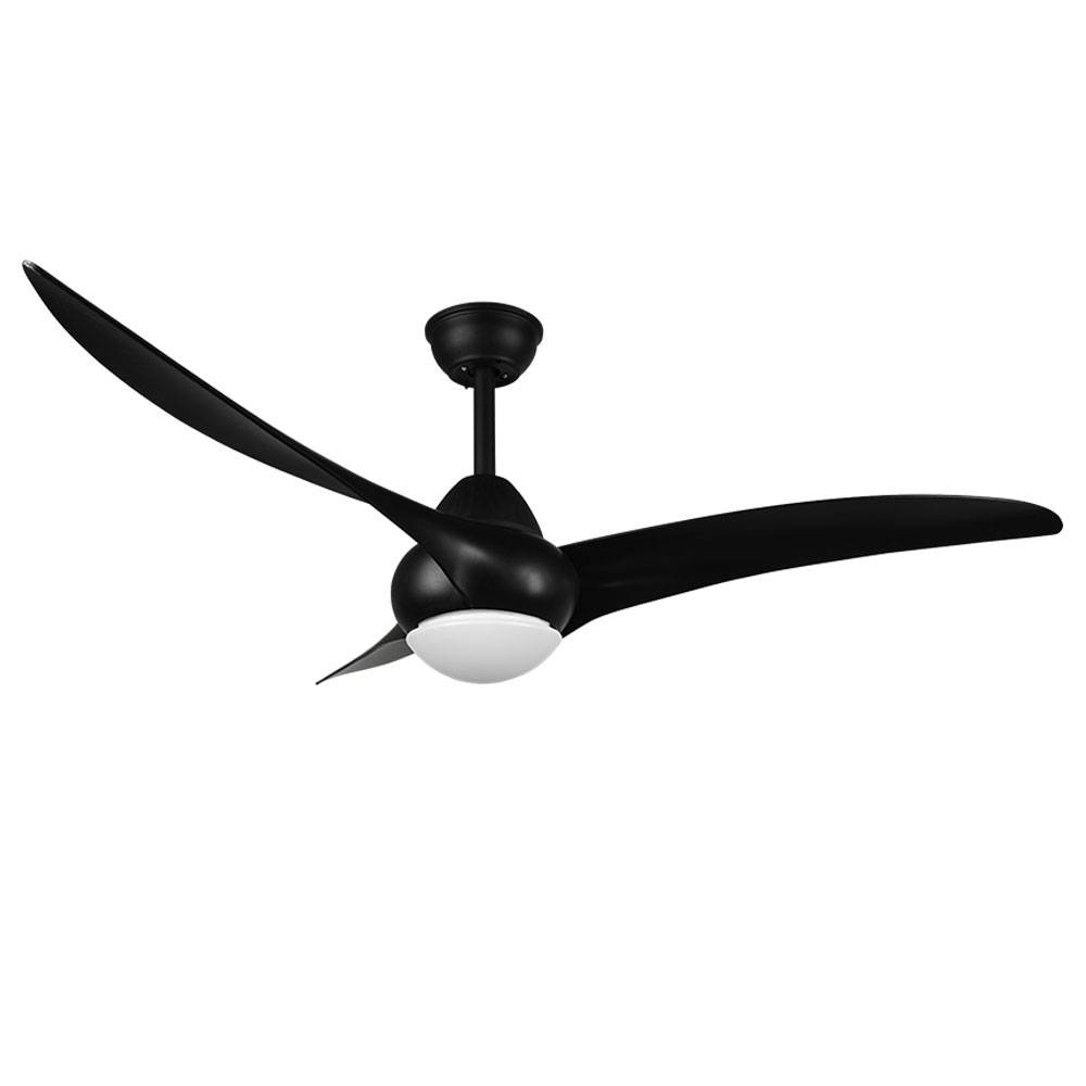 Deckenventilator schwarz mit Beleuchtung Deckenventilator mit Fernbedienung schwarz Ventilatorlampen Decke, Timer CCT, 1x LED 20W 2300Lm, DxH