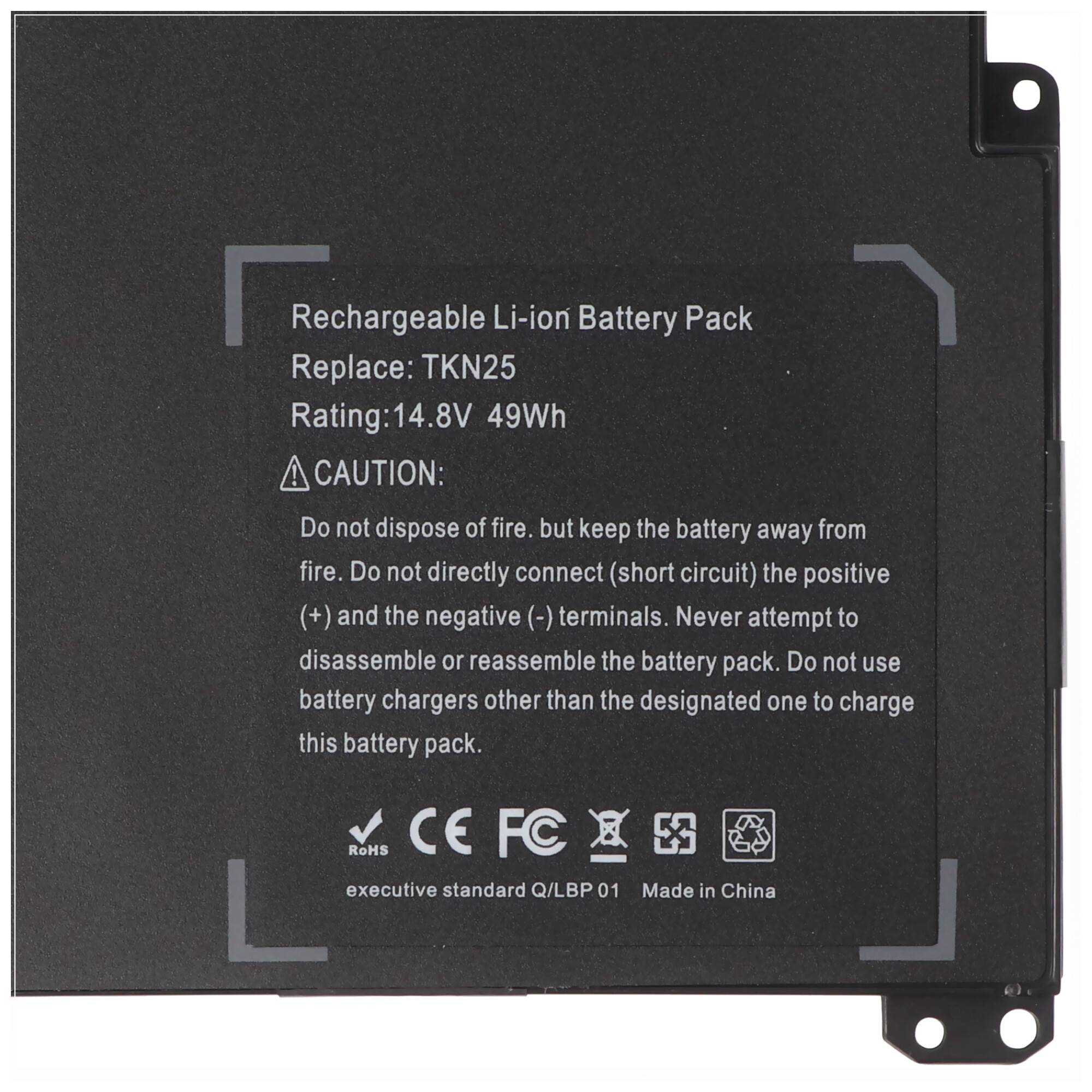 Akku passend für Dell Vostro 3360, Li-Polymer, 14,8V, 3310mAh, 49Wh