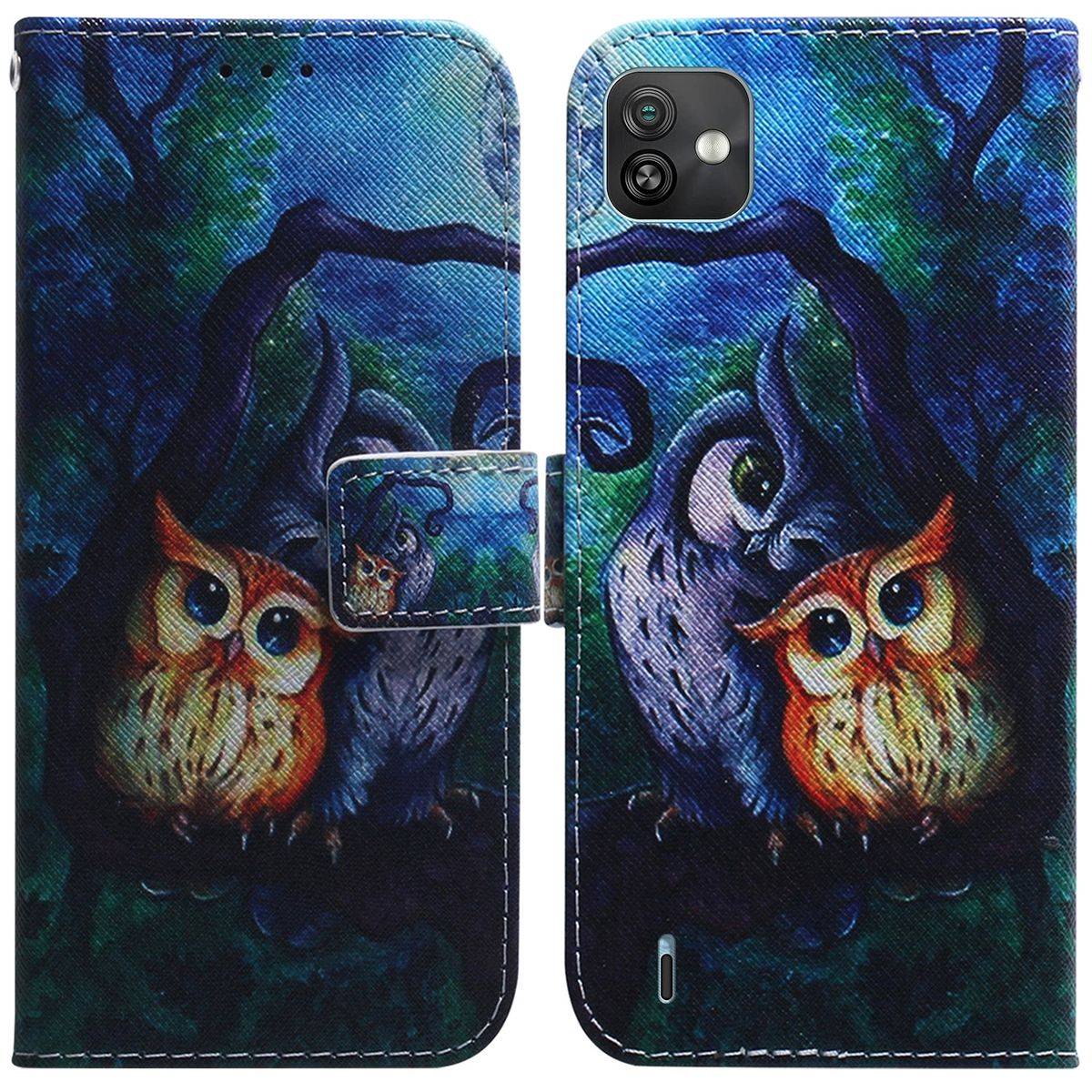 Für Wiko Y82 Kunstleder Handy Tasche Book Motiv 3 Schutz Hülle Case Cover Etui Neu