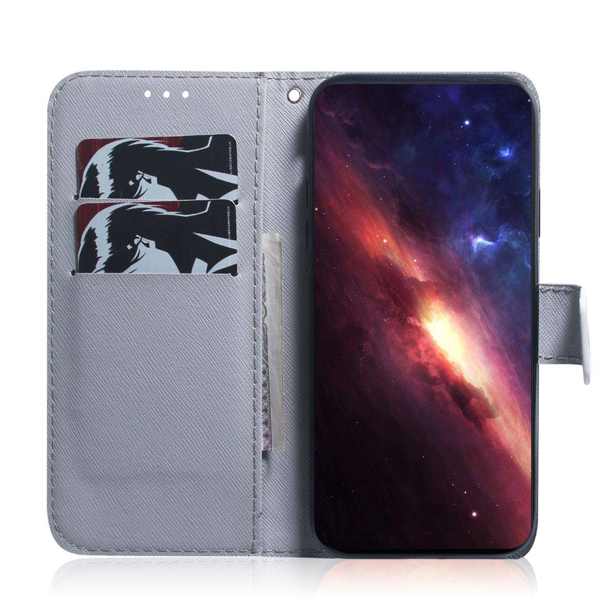 Für Wiko Y82 Kunstleder Handy Tasche Book Motiv 3 Schutz Hülle Case Cover Etui Neu