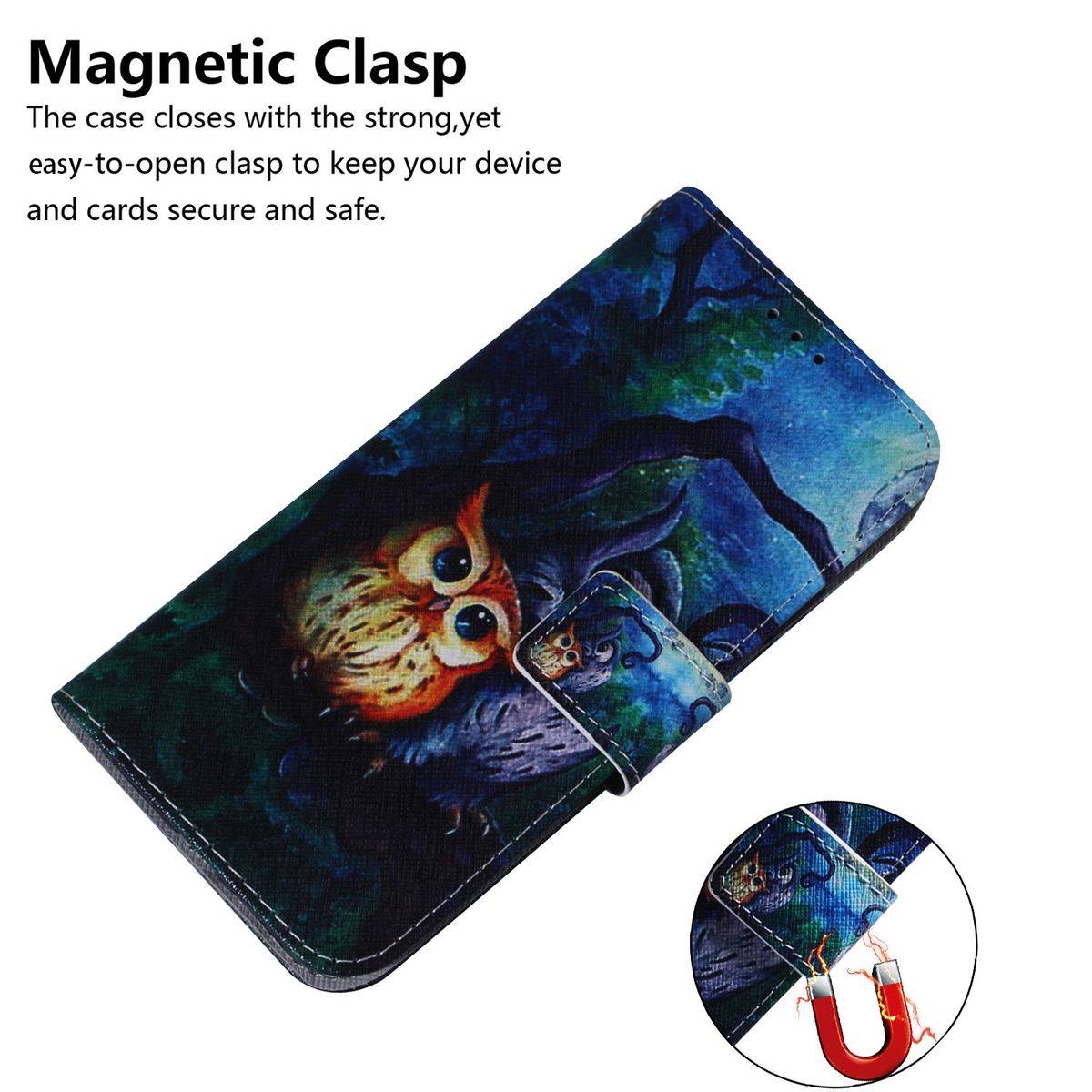 Für Wiko Y82 Kunstleder Handy Tasche Book Motiv 3 Schutz Hülle Case Cover Etui Neu