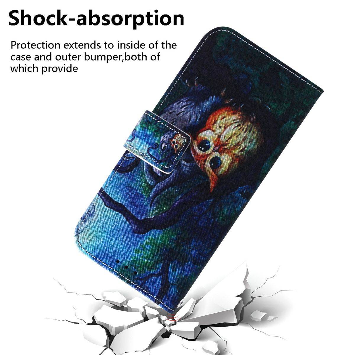 Für Wiko Y82 Kunstleder Handy Tasche Book Motiv 3 Schutz Hülle Case Cover Etui Neu