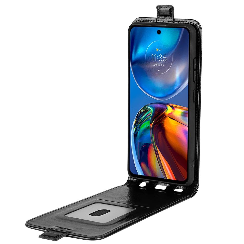 Fliptasche Premium Schwarz für Motorola Moto E32 Hülle Case Cover Schutz Zubehör Etui Neu
