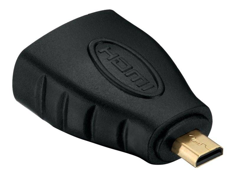 Helos BASIC - HDMI-Adapter mit Ethernet - 19 pin micro HDMI Type D männlich zu HDMI weiblich