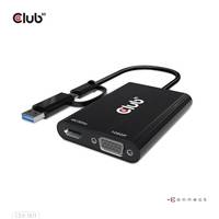 Club 3D - Videoadapter - USB Typ A, 24 pin USB-C (M)