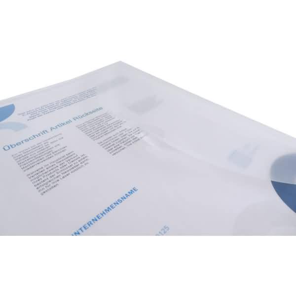 Sichttasche light mit Abheftrand A4 quer Steckverschluss transparent