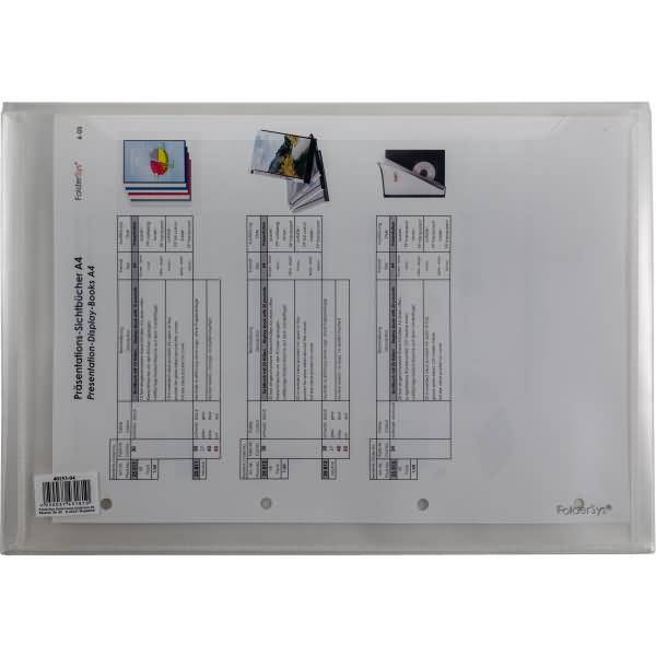 Doppel-Sichttasche A4 2 Fächer Klappe transparent klar