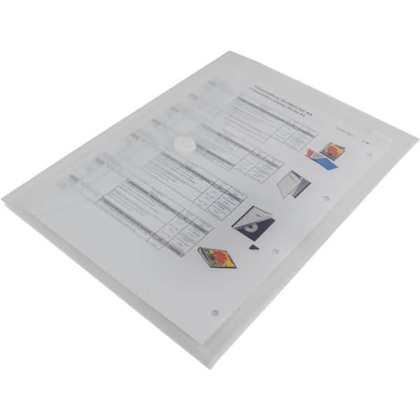 Doppel-Sichttasche A4 2 Fächer Klappe transparent klar