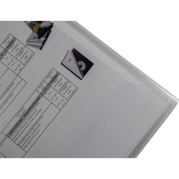 Doppel-Sichttasche A4 2 Fächer Klappe transparent klar