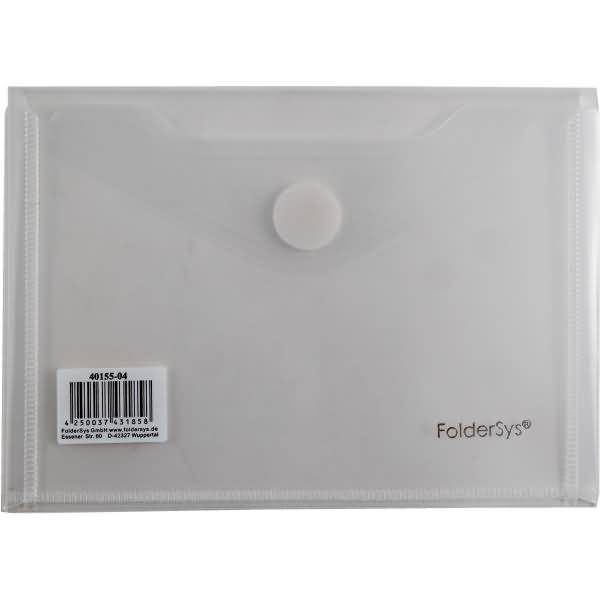 Doppel-Sichttasche A6 2 Fächer Klappe transparent klar