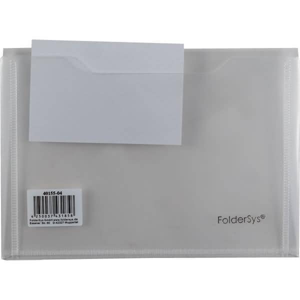 Doppel-Sichttasche A6 2 Fächer Klappe transparent klar