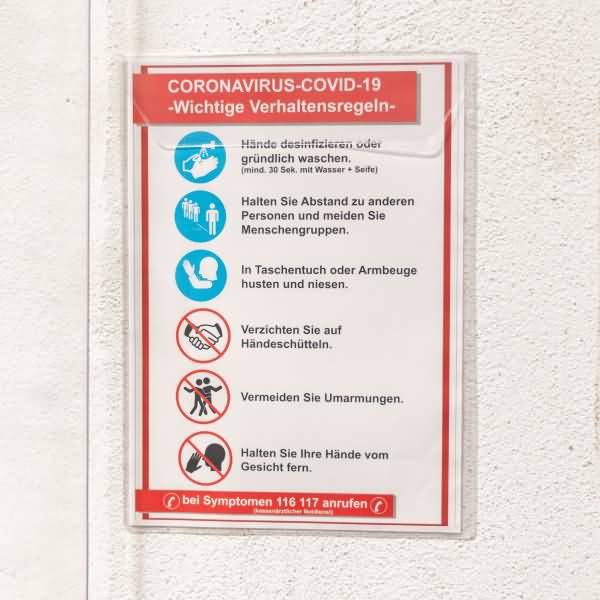 Plakattasche A5 hoch PVC selbstklebend transparent