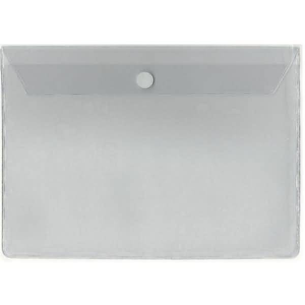 Sichthülle m. Klappe A4 quer Klettverschluss PVC transparent