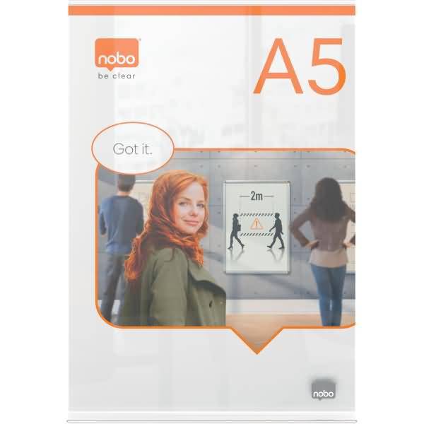 Tischaufsteller Premium Plus Acryl A5 Acryl glasklar