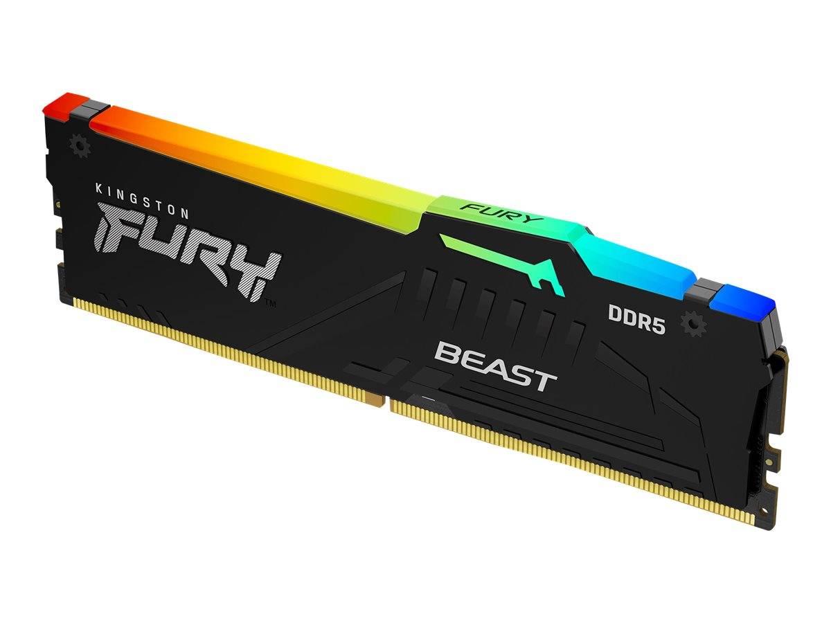 Kingston FURY Beast RGB - DDR5 - Modul - 8 GB - DIMM 288-PIN - 5200 MHz / PC5-41