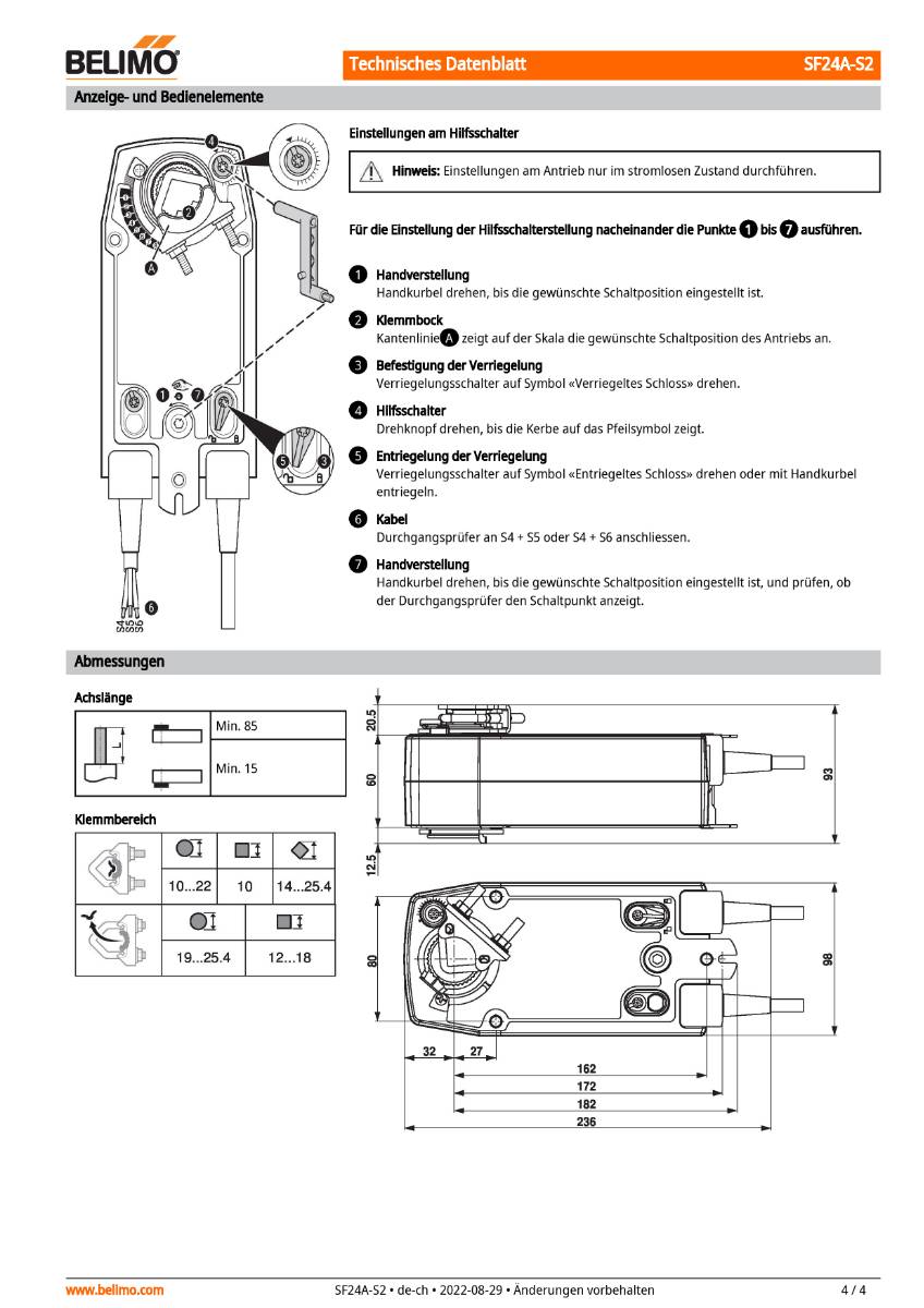 Belimo Klappenstellantrieb | SF24A-S2