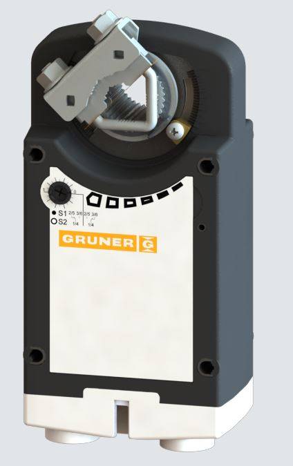 Gruner Federrücklauf Stellantrieb Typ 361-024-10-S2 ( 24V - 10 Nm - Ansteuerung 2/3 Punkt)