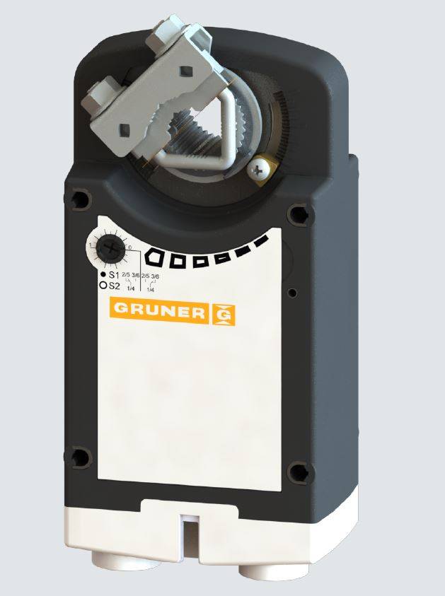 Gruner Federrücklauf Stellantrieb Typ 361-024-20 ( 24V - 20 Nm - Ansteuerung 2/3 Punkt)