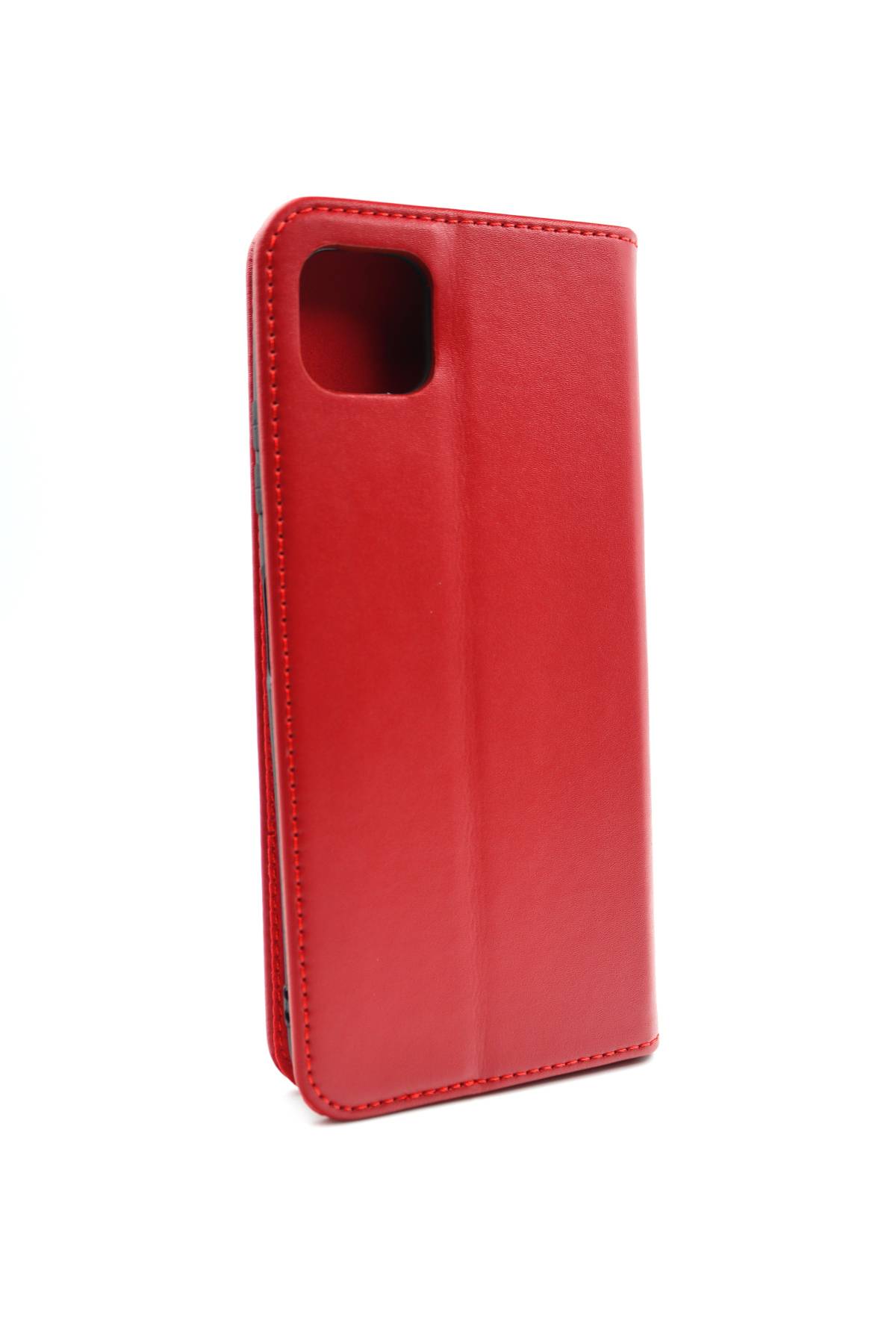 JAMCOVER Echtleder Cover Weinrot für Samsung Galaxy A22 5G - Schutzhülle, Handytasche im Buchformat