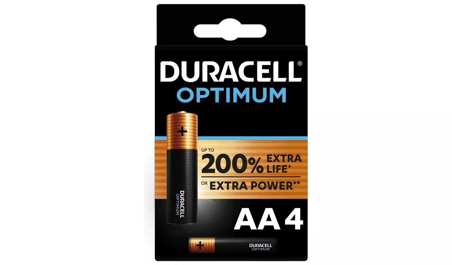 Duracell 4 Batterien Optimum Mignon AA 1.5 V - Batterie - Mignon (AA)