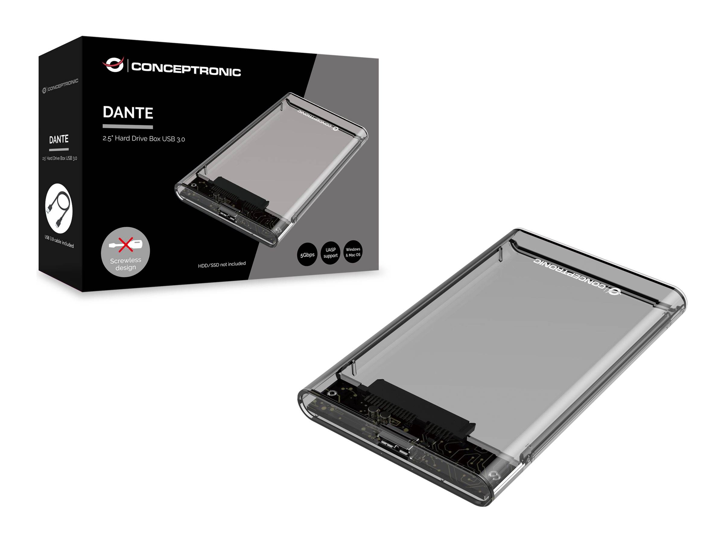 Conceptronic DANTE - Speichergehäuse - 2.5" (6.4 cm)