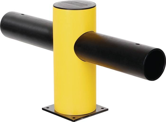 Mittelpfosten f.Verkehrsbarriere H.500mm f.1 Balken schwarz f.Außenber.D-FLEXX