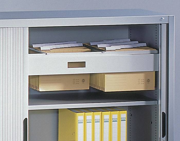 Rollladenschrank H1660xB800xT420mm schwarzgrau 3Fachböden