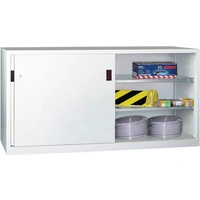 Schiebetürenschrank H1000xB2000xT600mm 4Fbd.grau Trgf.1000kg Trennw.Vollblechtür Schiebetürenschrank H1000xB2000xT600mm 4Fbd.grau Trgf.1000kg Trennw.Vollblechtür