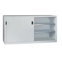 Schiebetürenschrank H1000xB2000xT400mm 4Fbd.grau Trgf.1000kg Trennw.Vollblechtür Schiebetürenschrank H1000xB2000xT400mm 4Fbd.grau Trgf.1000kg Trennw.Vollblechtür