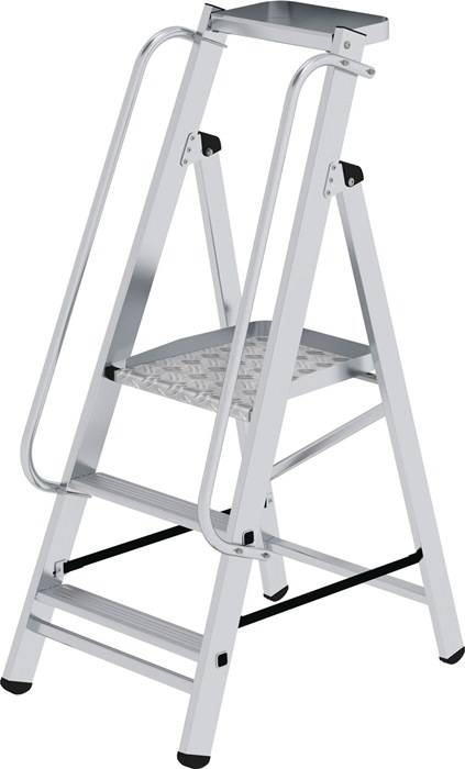 Plattformleiter steckbar 3 Sprossen Alu.Plattf.L420xB400/360mm MUNK